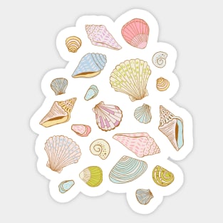 Sea Shells on Sand Sticker